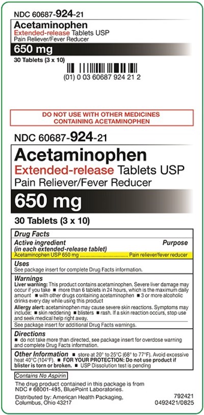 650 mg Acetaminophen Er Tablets Carton.jpg (650 mg Acetaminophen Er Tablets Carton)